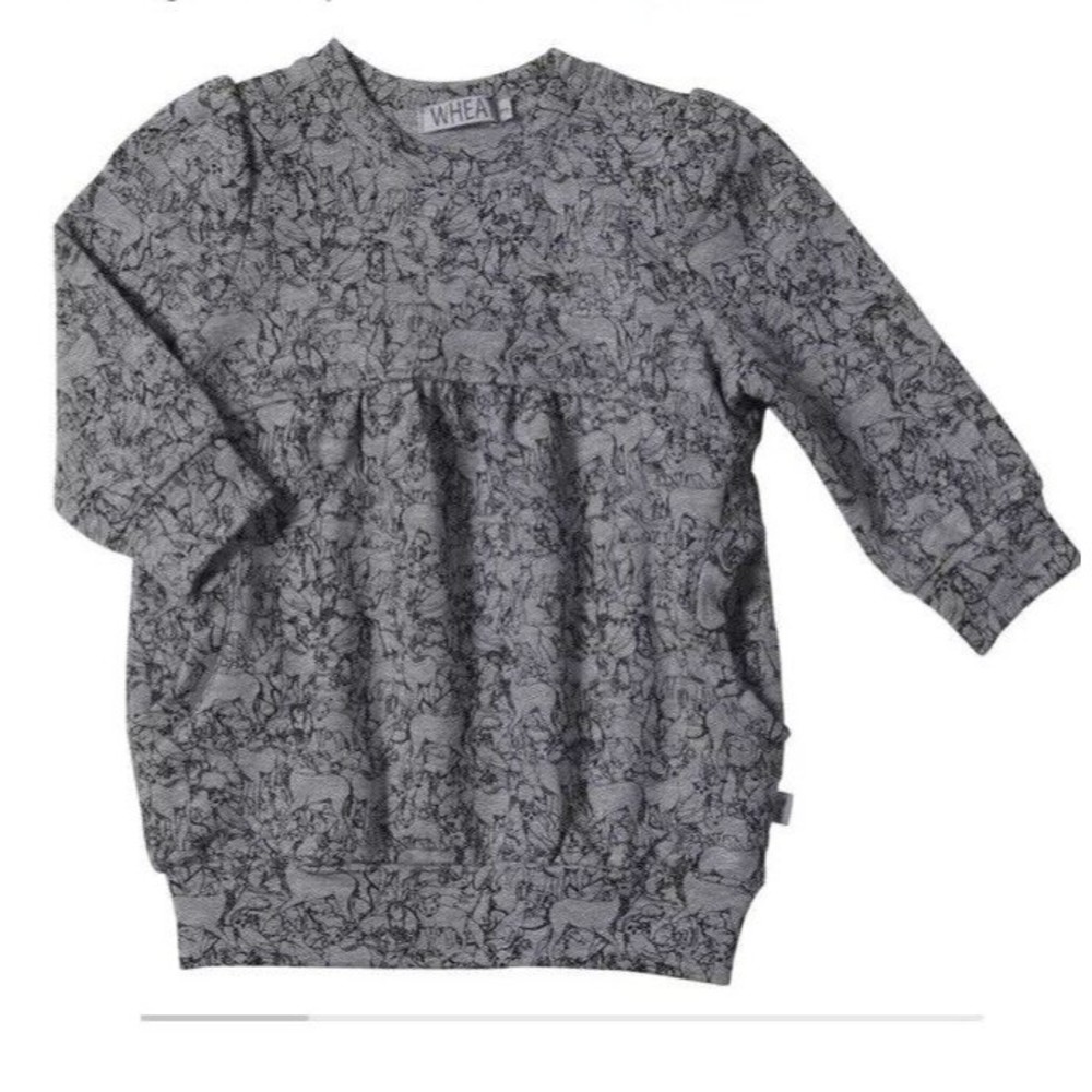 New Wheat Safina tunic Dress Sweater 3y Us 3 Melange Grey cotton blend